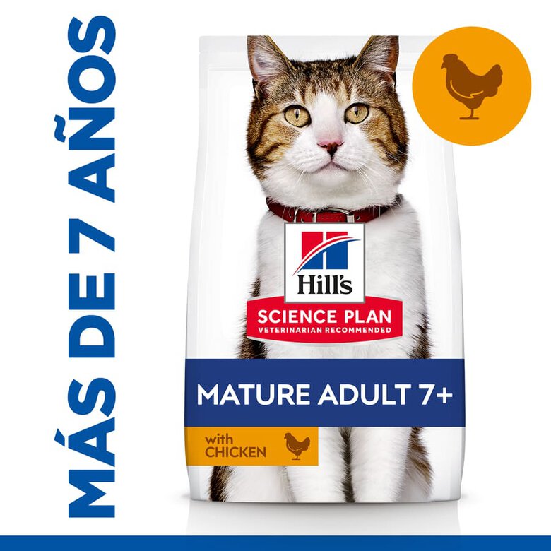 Hill's Mature Adult Science Plan Frango ração para gatos, , large image number null